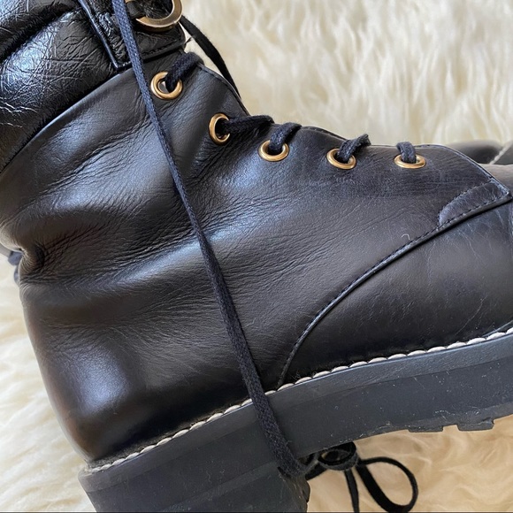 Stuart Weitzman Lexy Black Combat Boot Size 5 - Picture 11 of 13